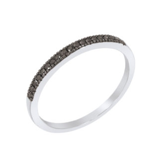 SUBLIME BLACK ring 585-HG Sorte diamanter 0,15 ct. Str